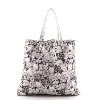 Chanel Emoticon Shopping Tote Printed Nylon Small