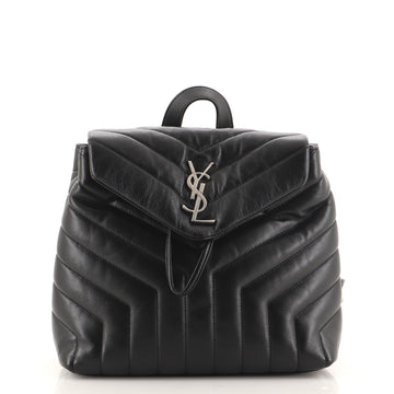 Saint Laurent LouLou Backpack Matelasse Chevron Leather Small