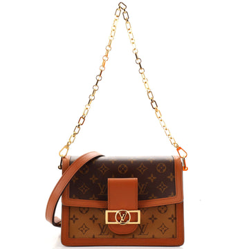 Louis Vuitton Dauphine Shoulder Bag Reverse Monogram Canvas MM