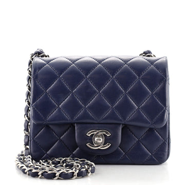 Chanel Square Classic Single Flap Bag Quilted Lambskin Mini