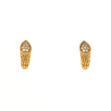 Boucheron Serpent Boheme Clip-On Earrings 18K Yellow Gold with Diamonds