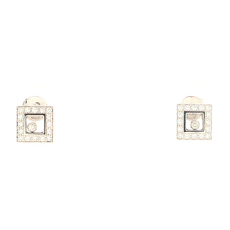 Chopard Happy Stud Earrings 18K White Gold and Diamonds
