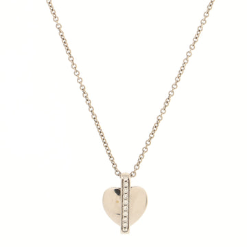 Piaget Swing Heart Necklace 18K White Gold with Diamonds