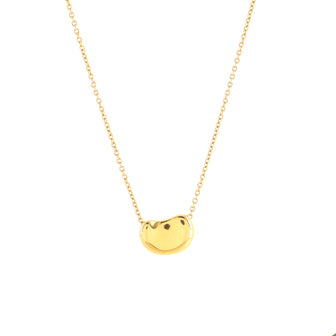 Tiffany & Co. Elsa Peretti Bean Pendant Necklace 18K Yellow Gold 7mm