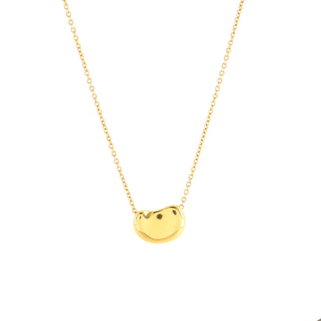 Tiffany & Co. Elsa Peretti Bean Pendant Necklace 18K Yellow Gold 7mm