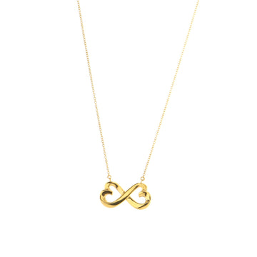 Tiffany & Co. Double Loving Heart Necklace 18K Yellow Gold