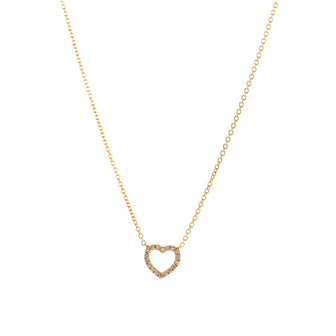 Tiffany & Co. Metro Heart Pendant Necklace 18K Rose Gold and Diamonds Mini