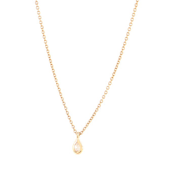 Tiffany & Co. Elsa Peretti Diamonds By The Yard Pendant Necklace 18K Rose Gold with Pear-Shaped Diamond .07CT