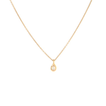 Tiffany & Co. Elsa Peretti Diamonds By The Yard Pendant Necklace 18K Rose Gold with Pear-Shaped Diamond .07CT
