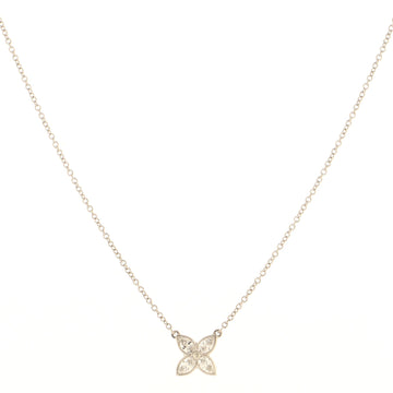 Tiffany & Co. Bezel Set Victoria Pendant Necklace Platinum and Diamonds Small