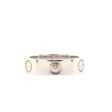Cartier Love 3 Diamonds Band Ring 18K White Gold with Diamond