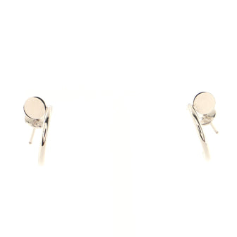 Cartier Juste un Clou Hoop Earrings 18K White Gold Small