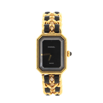 Chanel Premiere Rock Quartz Watch Plated Metal and Leather 20