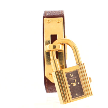 Hermes Kelly Quartz Watch Plated Metal and Leather 20