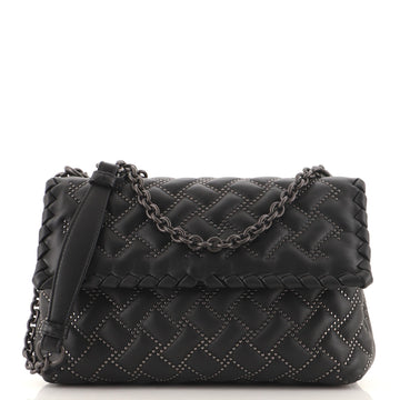 Bottega Veneta Olimpia Crossbody Intrecciato Microstuds Lambskin Small