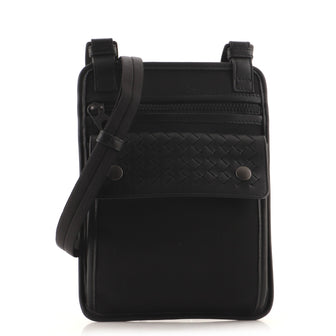 Bottega Veneta High Tech Crossbody Pouch Nylon with Intrecciato Nappa Small