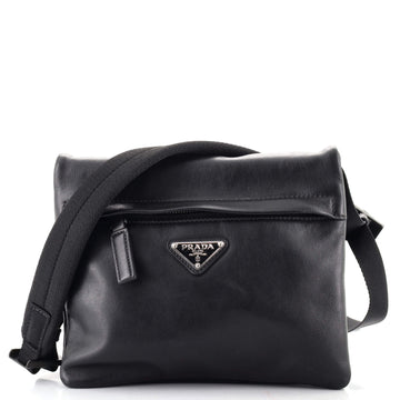 Prada Front Pocket Messenger Bag Solf Calf Small
