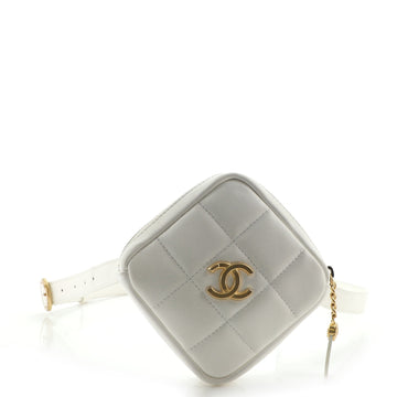 Chanel Diamond Coin Purse Belt Bag Quilted Lambskin