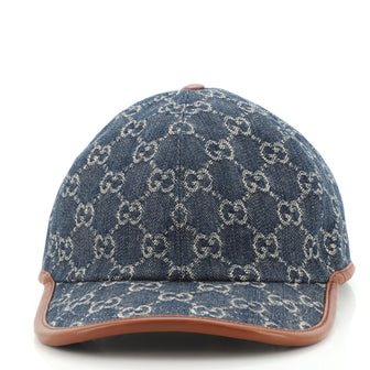 Gucci Baseball Cap GG Denim with Leather