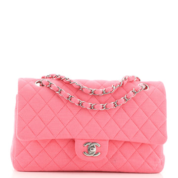 Chanel Classic Double Flap Bag Quilted Jersey Medium
