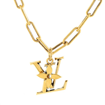 Louis Vuitton LV Flower Pendant Necklace Metal