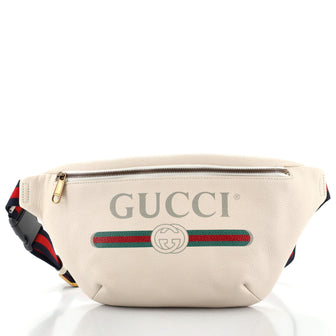 Gucci Logo Belt Bag Printed Leather Medium