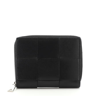 Bottega Veneta Zip Around Wallet Maxi Intrecciato Leather Compact