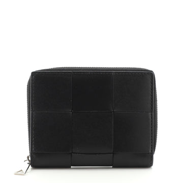 Bottega Veneta Zip Around Wallet Maxi Intrecciato Leather Compact