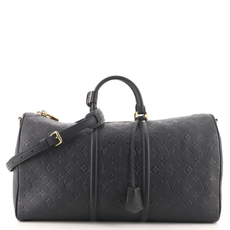 Louis Vuitton Keepall Bandouliere Bag Monogram Empreinte Leather 45