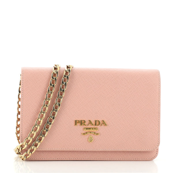 PRADA Tote Bag BR5092 VITELLO DAINO Triangular plate leather PEONIA Pink |  eBay