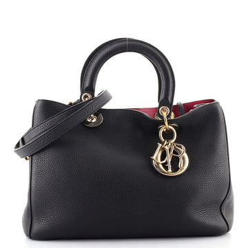 Christian Dior Diorissimo Tote Pebbled Leather Medium