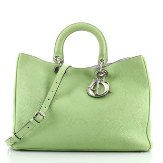 Christian Dior Diorissimo Tote Pebbled Leather Large