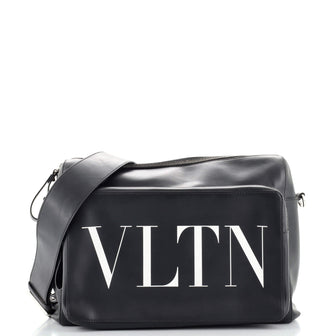 Valentino VLTN Zip Messenger Bag Leather Medium