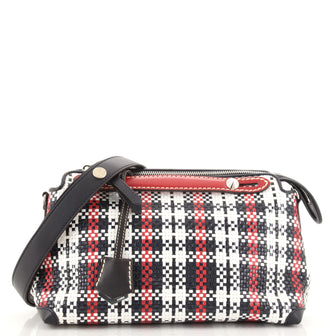 Fendi By The Way Satchel Woven Plaid Leather Small