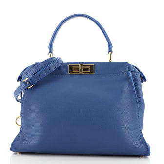 Fendi Selleria Peekaboo Bag Rigid Leather Regular