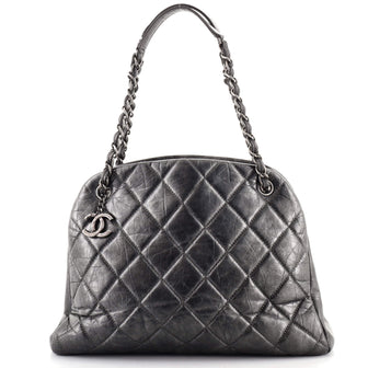 Chanel Just Mademoiselle Bag Quilted Aged Calfskin Large