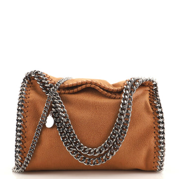 Stella McCartney Falabella Fold Over Crossbody Bag Shaggy Deer Mini