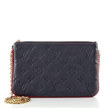 Louis Vuitton Double Zip Pochette Monogram Empreinte Leather