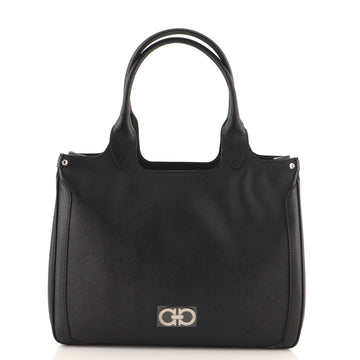 Salvatore Ferragamo Gancini Tote Saffiano Leather Medium