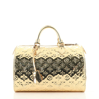 Louis Vuitton Speedy Handbag Monogram Miroir PVC 35