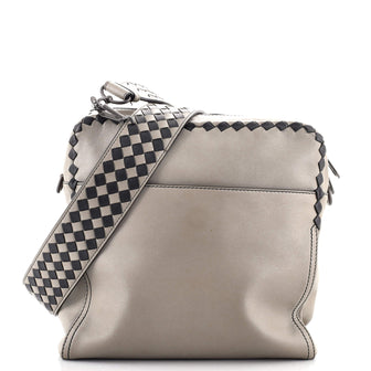 Bottega Veneta Messenger Bag Leather with Intrecciato Detail