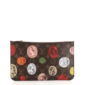Louis Vuitton Neverfull Pochette Limited Edition Fornasetti Cameo Monogram Canvas Large
