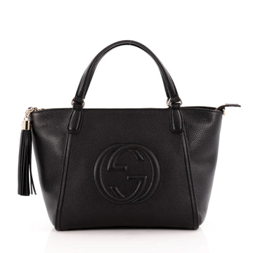 Gucci Soho Convertible Top Handle Bag Leather Small