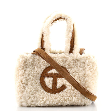Telfar UGG Reverse Shopping Tote Shearling and Suede Small