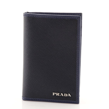 Prada Vertical Bifold Card Case Saffiano Leather