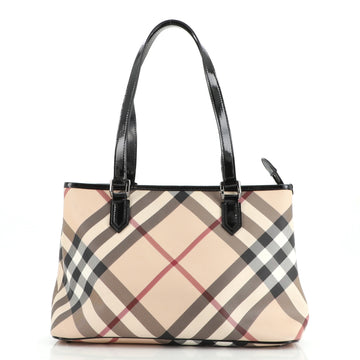 Burberry Regent Tote Nova Check Coated Canvas Medium