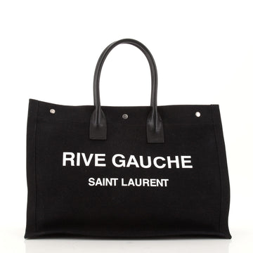 Saint Laurent Rive Gauche Shopper Tote Canvas Large