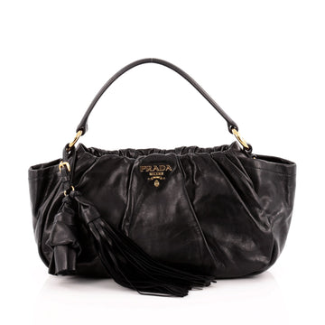 Prada Dressy New Look Shoulder Bag Soft Calfskin Medium