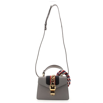 Gucci Sylvie Top Handle Bag Leather Mini