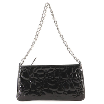 Chanel Camellia Chain Pochette Patent Small
